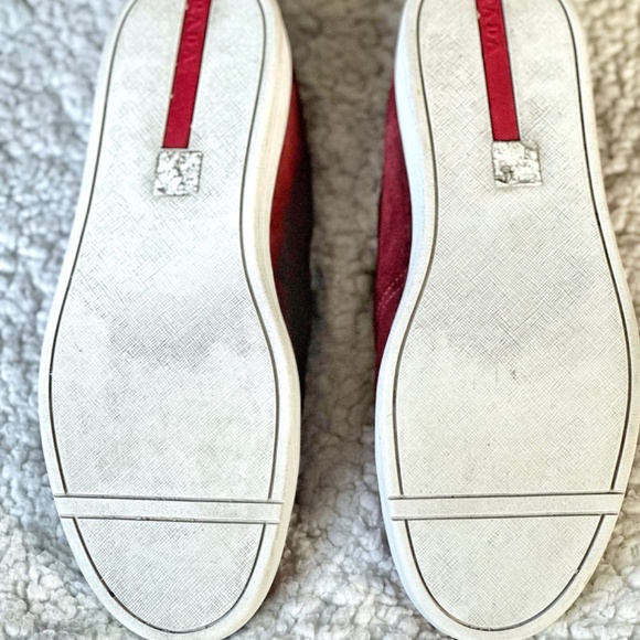 Prada Men’s Size 10 Red Suede Loafers main image 6